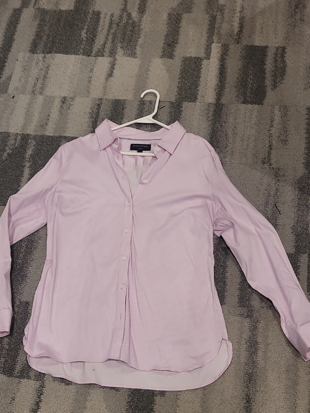 Banana Republic Pale Pink Striped Button-Down Blouse